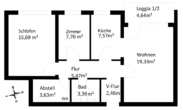 Provisionsfrei und bezugsfrei - 3-Zi-Whg. mit Westloggia direkt an der U3 - Grundriss