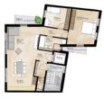 Nachhaltig-Zentral-Einzigartig: Moderne 3-Zimmerwohnung im Architektenhaus nahe der Theresienwiese - Grundriss